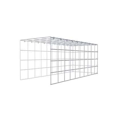 Mounted gabion type 4 100 cm x 40 cm x 40 cm (L x H x D), mesh size 10 cm x 10 cm, C-ring