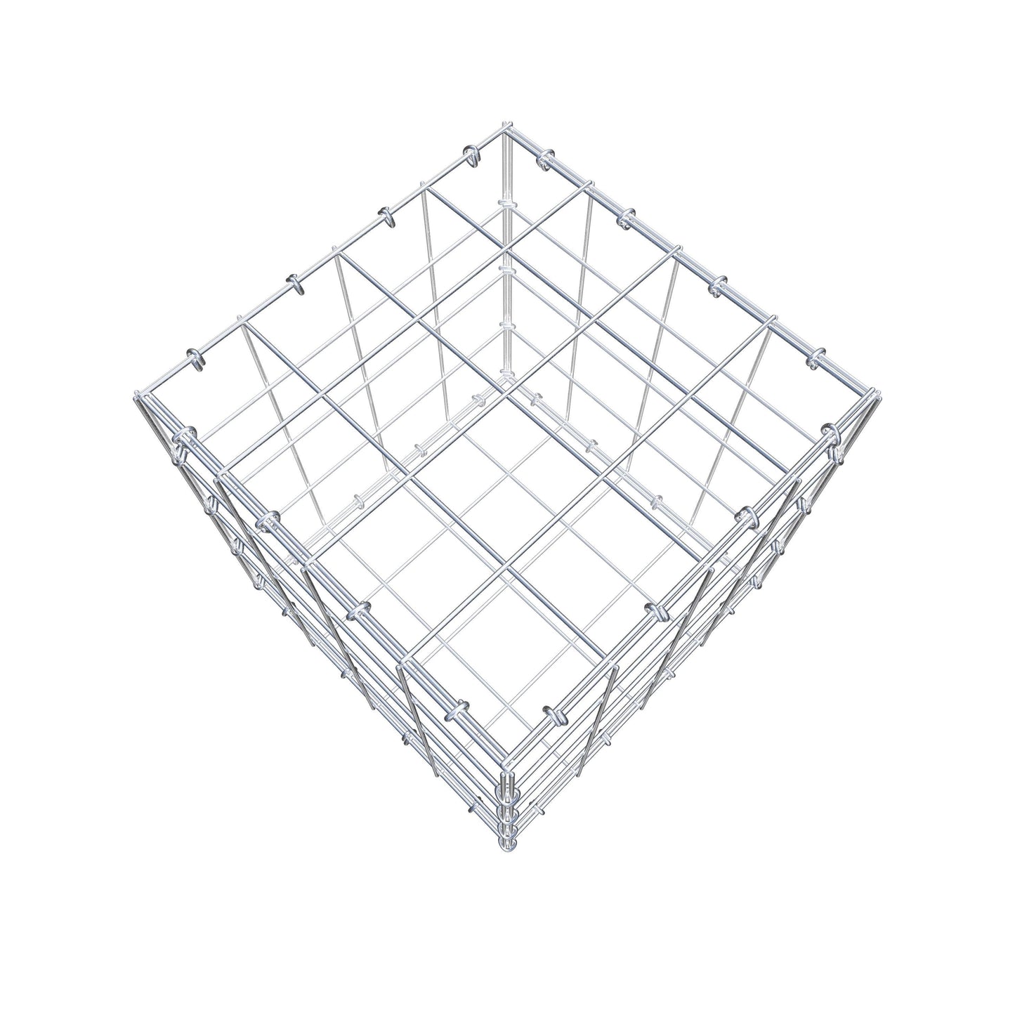 Gabion 40 cm x 40 cm x 40 cm (L x H x D), maskestørrelse 10 cm x 10 cm, C-ring