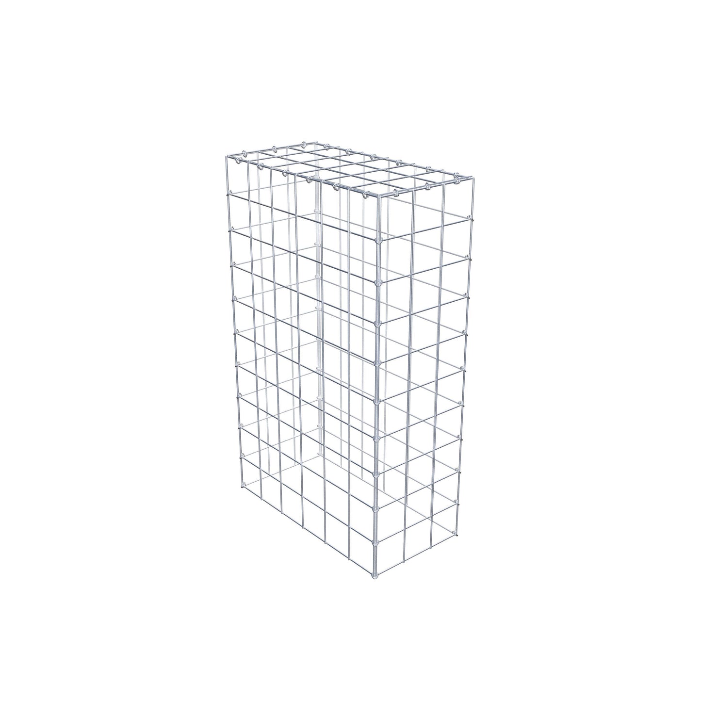 Typ 3 påbyggnadsgabion 100 cm x 60 cm x 30 cm (L x H x D), maskstorlek 10 cm x 10 cm, C-ring