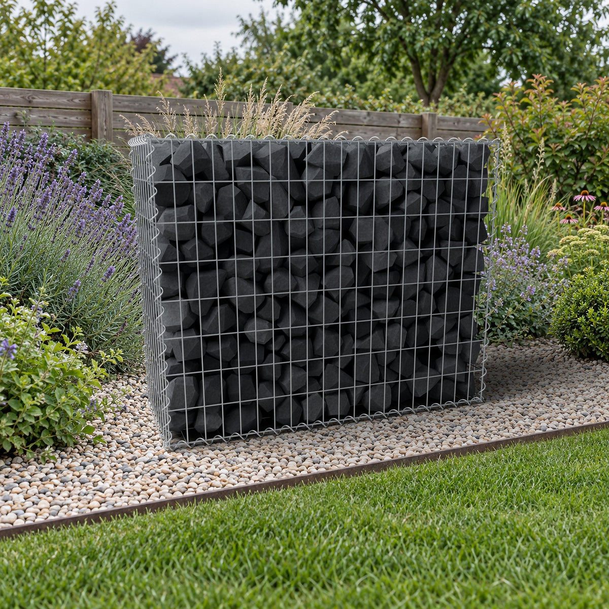 Gabion 100 cm x 80 cm x 40 cm (L x H x P), mailles 5 cm x 10 cm, spirale