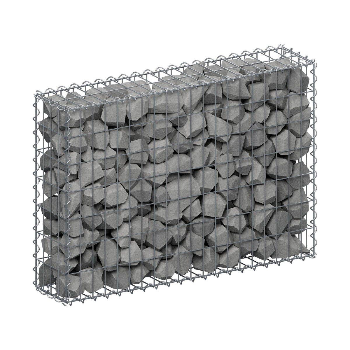 Gabion 100 cm x 70 cm x 20 cm (L x H x D), maskestørrelse 5 cm x 10 cm, spiral