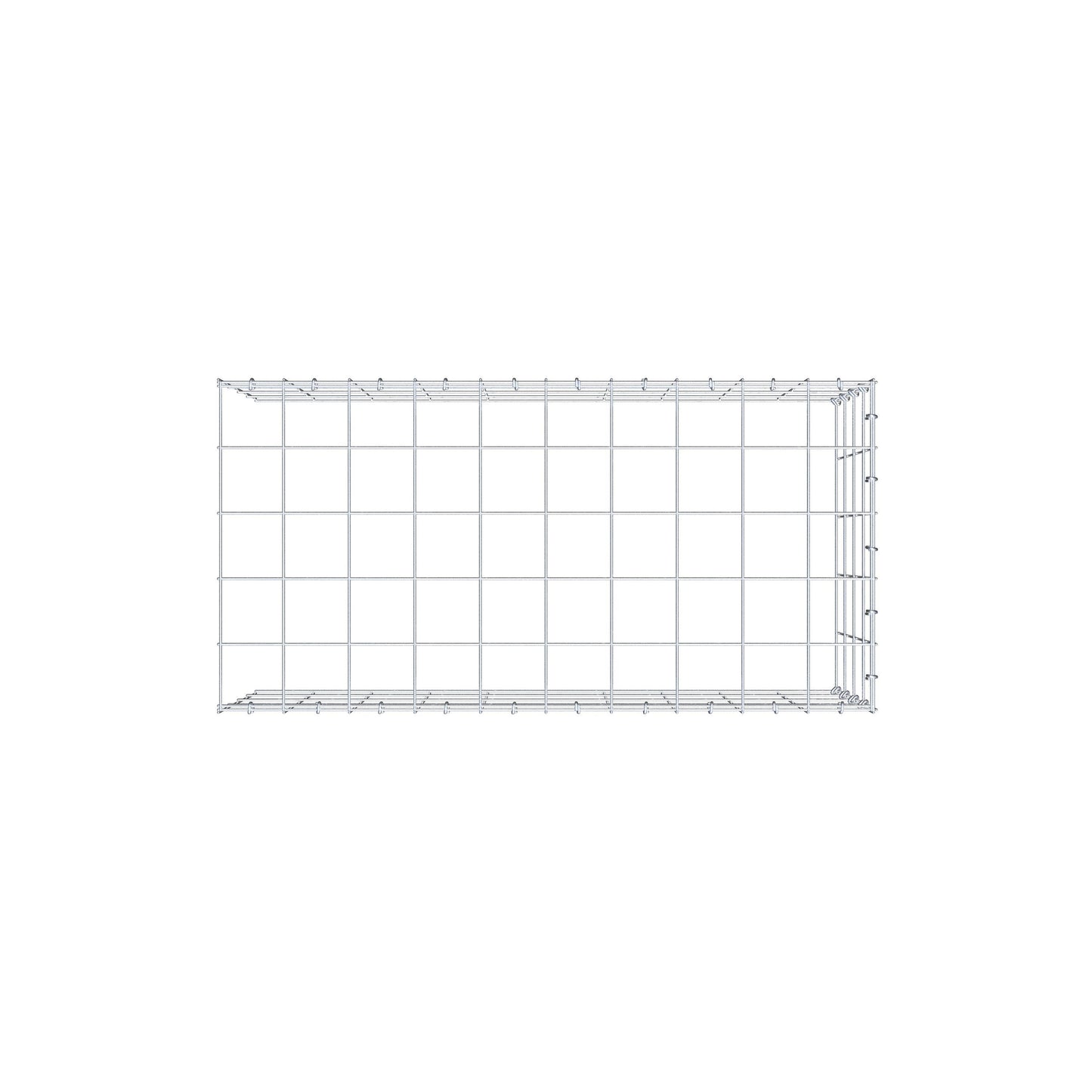 Anbaugabione Typ 4 100 cm x 40 cm x 50 cm (L x H x T), Maschenweite 10 cm x 10 cm, C-Ring