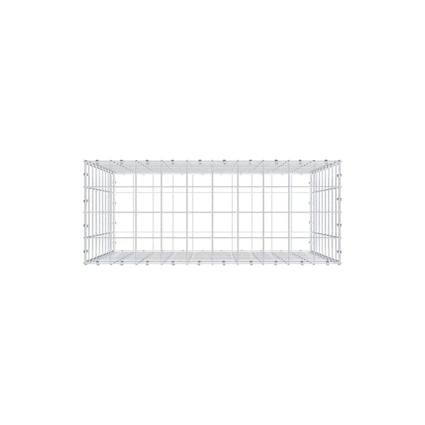 Gabion 100 cm x 90 cm x 40 cm (L x H x D), mesh size 10 x 10 cm, spiral ring