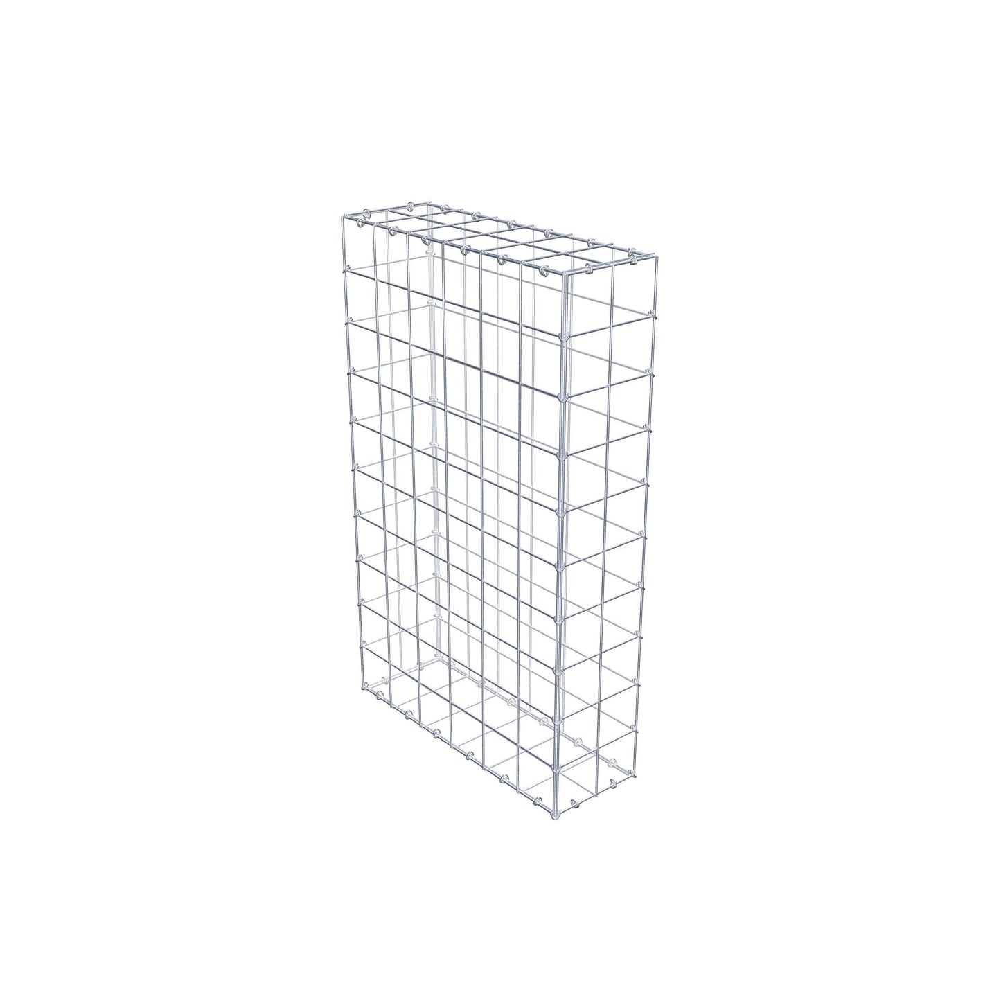 Gabião 100 cm x 60 cm x 20 cm (C x A x P), malhagem 10 cm x 10 cm, anel C