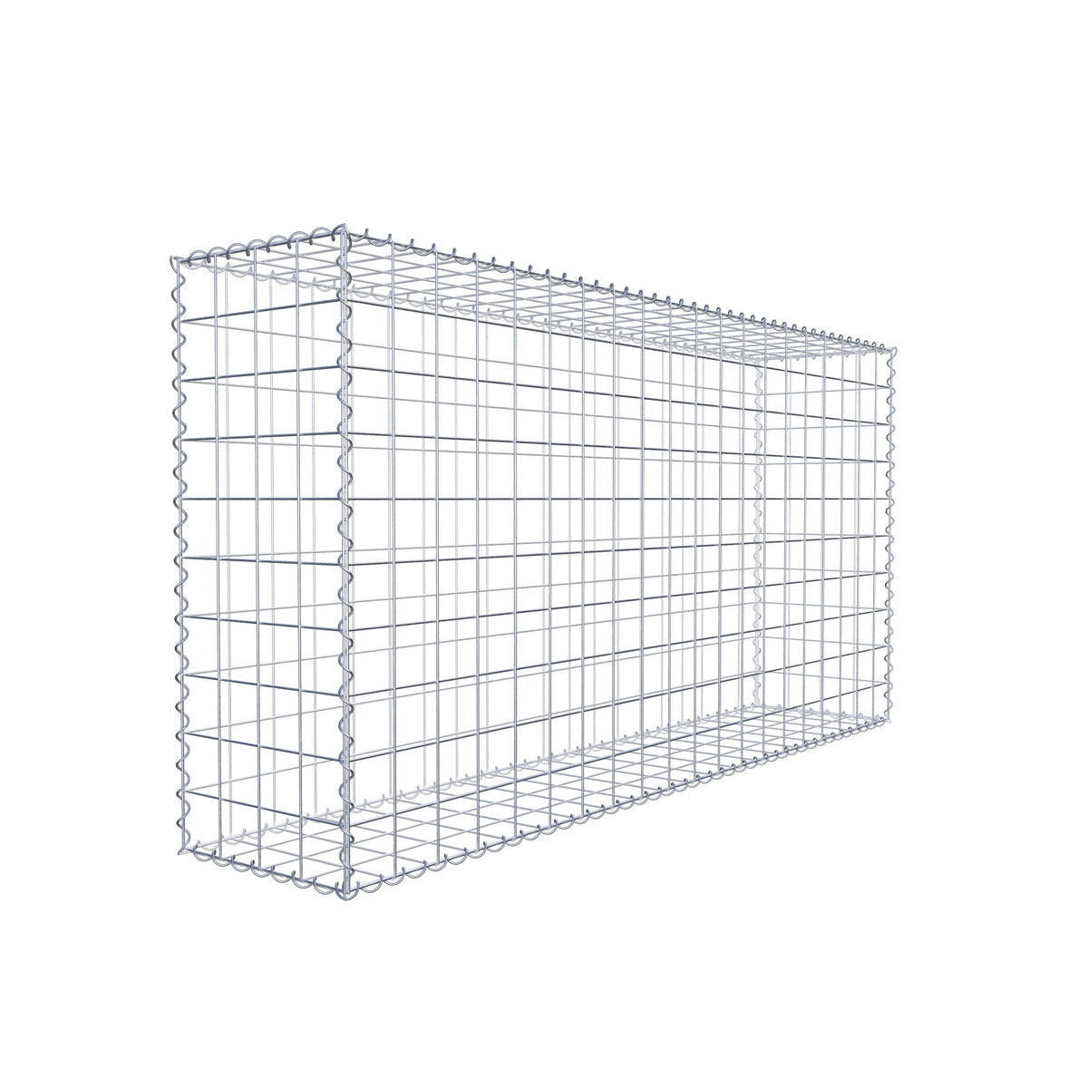 Gabion 200 cm x 100 cm x 40 cm (L x H x D), maskestørrelse 10 cm x 10 cm, spiral