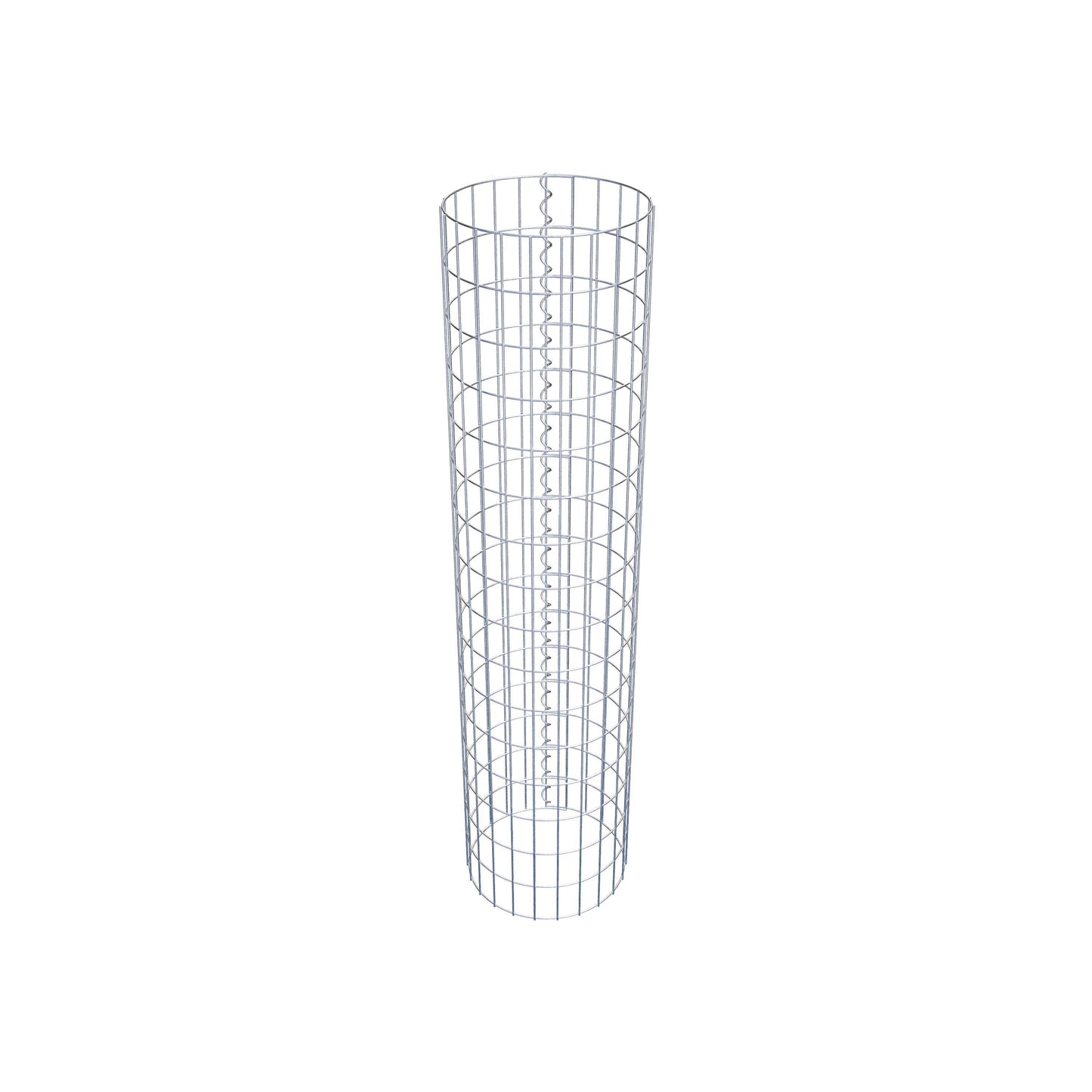 Coluna de gabião redonda 37 cm de diâmetro, 160 cm de altura, malhagem 5 cm x 10 cm