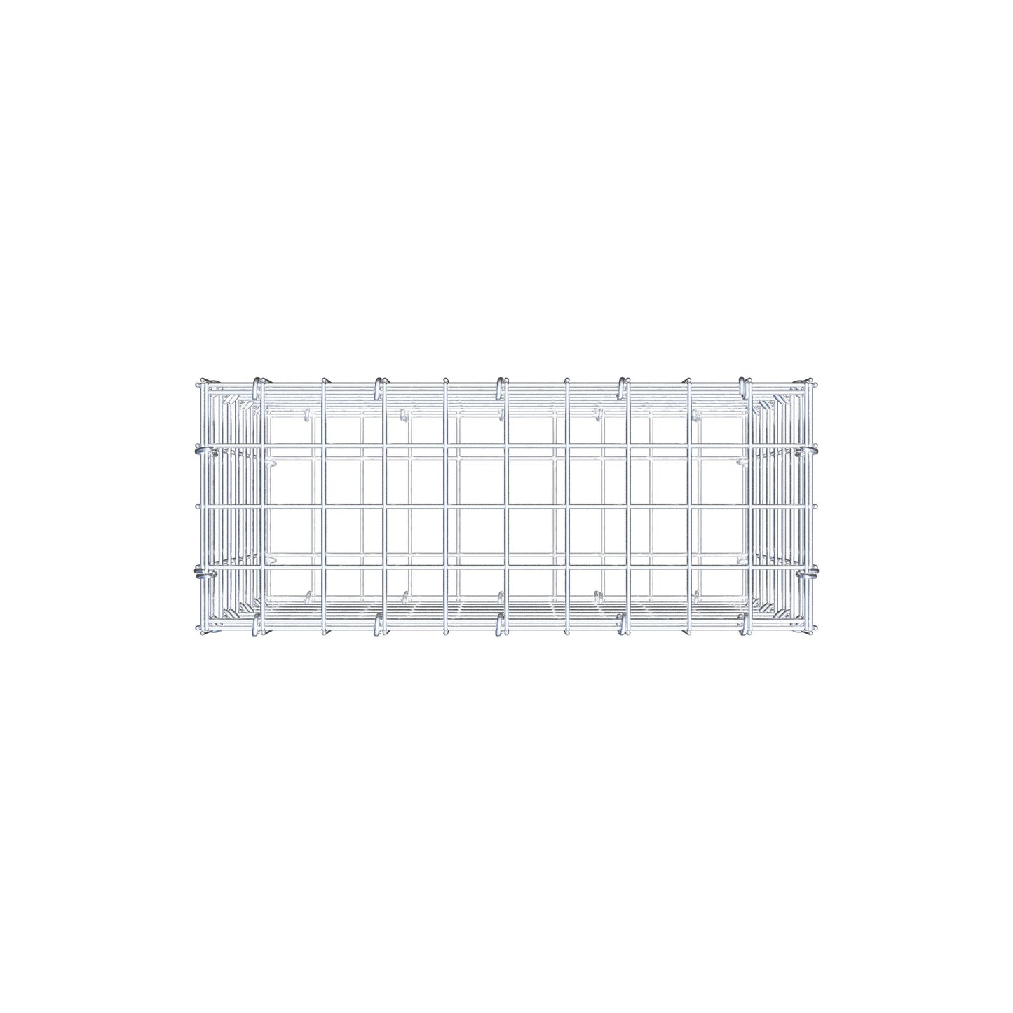 Gabion 50 cm x 40 cm x 20 cm (L x H x D), maskstorlek 5 cm x 5 cm, C-ring