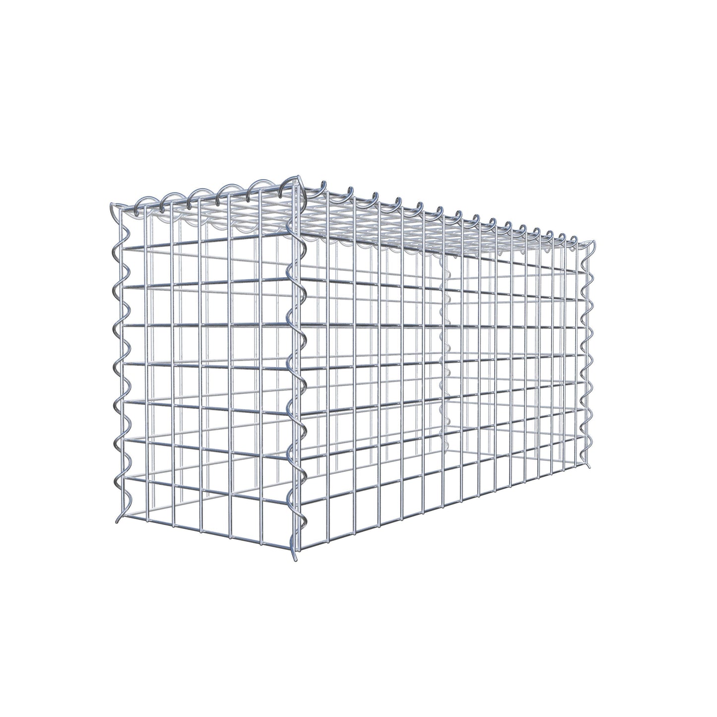 Gabião tipo 3 80 cm x 40 cm x 30 cm (C x A x P), malhagem 5 cm x 5 cm, espiral