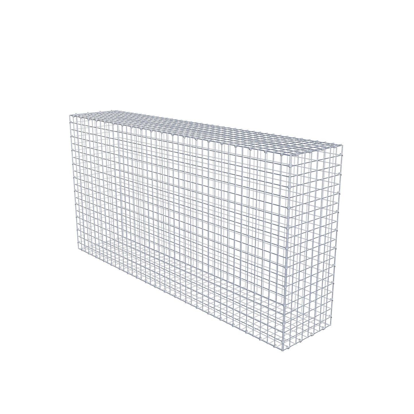 Gabion 200 cm x 100 cm x 40 cm (L x H x P), mailles 5 cm x 5 cm, anneau en C