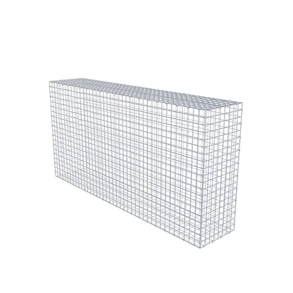 Gabion 200 cm x 100 cm x 40 cm (L x H x P), mailles 5 cm x 5 cm, anneau en C