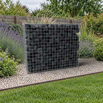 Gabione 100 cm x 80 cm x 20 cm (L x H x T), Maschenweite 5 cm x 5 cm, Spirale