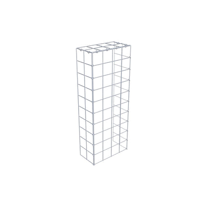 Typ 4 påbyggnadsgabion 100 cm x 20 cm x 40 cm (L x H x D), maskstorlek 10 cm x 10 cm, C-ring