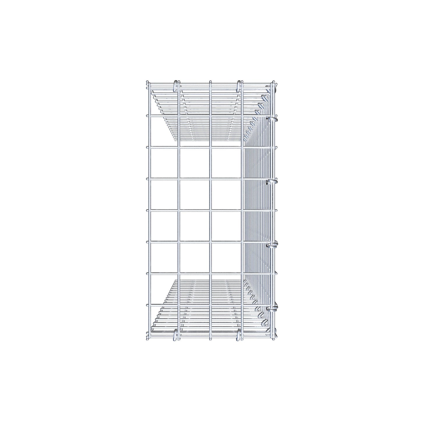 Mounted gabion type 4 100 cm x 20 cm x 40 cm (L x H x D), mesh size 5 cm x 5 cm, C-ring