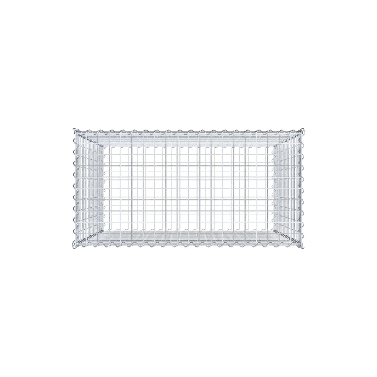 Gabion 100 cm x 100 cm x 50 cm (L x H x D), mesh size 5 cm x 5 cm, spiral