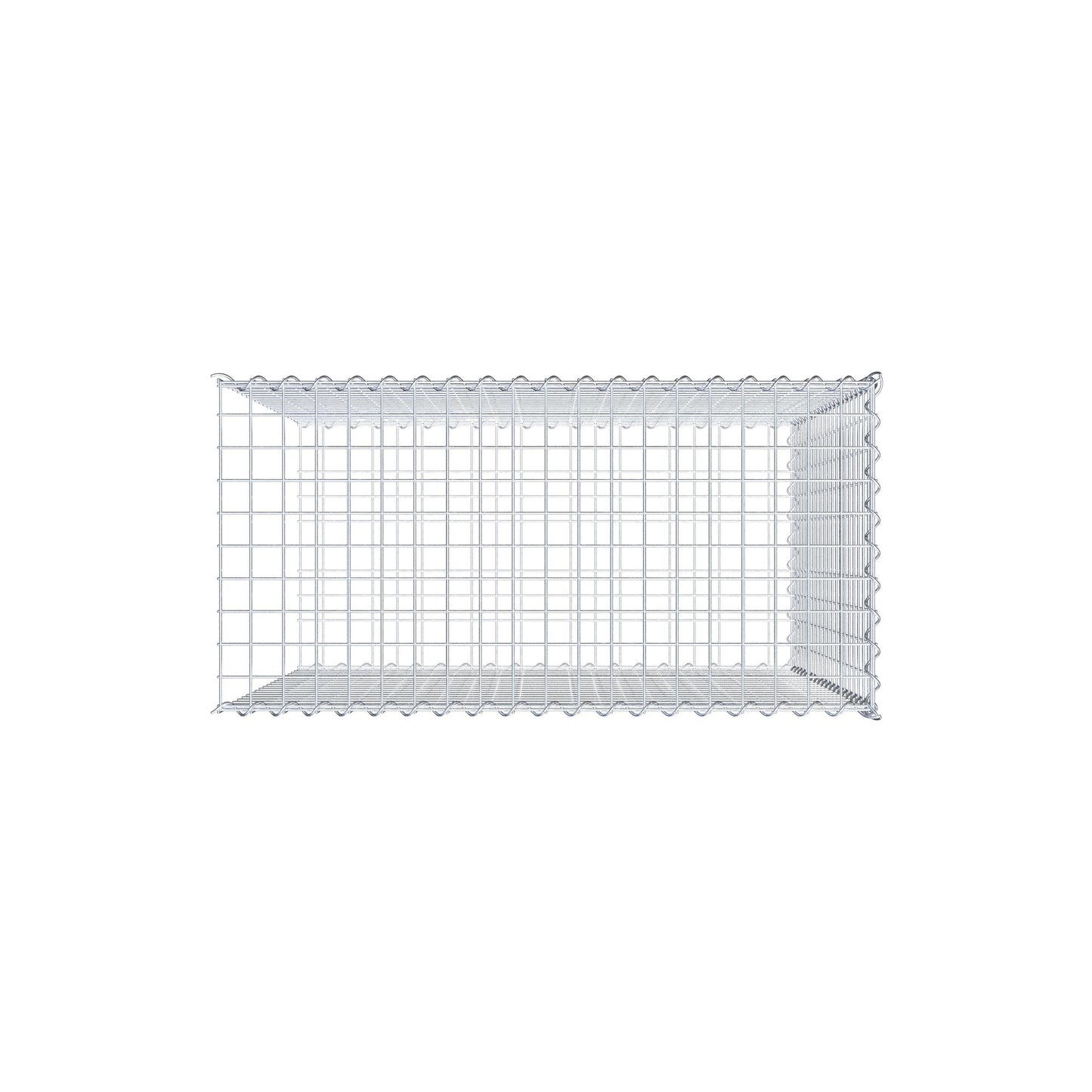 Gabbione aggiuntivo tipo 2 100 cm x 100 cm x 50 cm (L x A x P), dimensione maglia 5 cm x 5 cm, a spirale