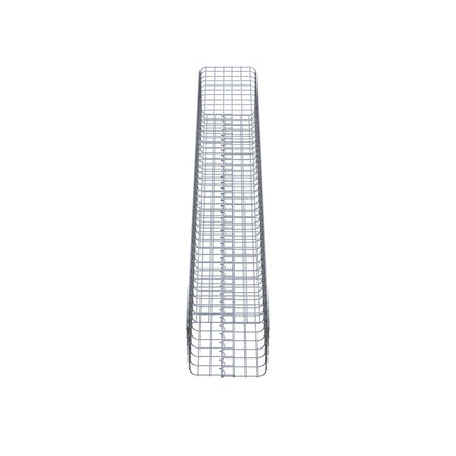 Columna de gaviones angular 32 cm x 32 cm, 200 cm de altura, MW 5 cm x 5 cm