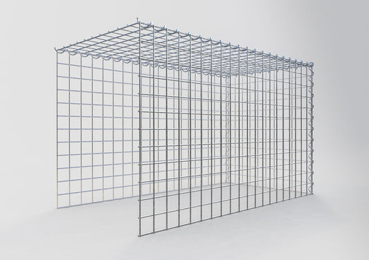 Gabion rapporté type 4 100 cm x 60 cm x 50 cm (L x H x P), mailles 5 cm x 5 cm, spirale