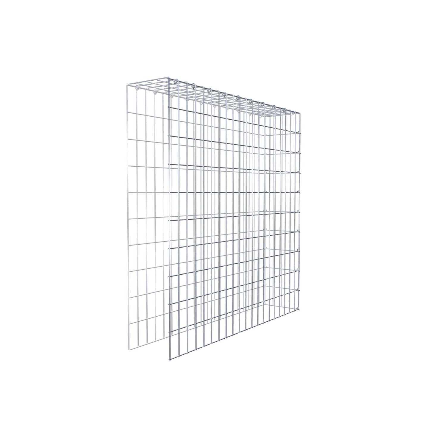 Extra gabion typ 4 100 cm x 100 cm x 20 cm (L x H x D), maskstorlek 5 cm x 10 cm, C-ring