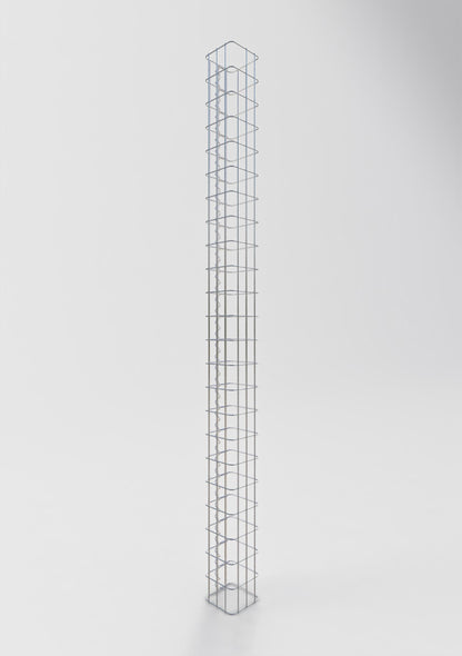 Gabionsøjle firkantet 17 cm x 17 cm, 230 cm høj, MW 5 cm x 10 cm