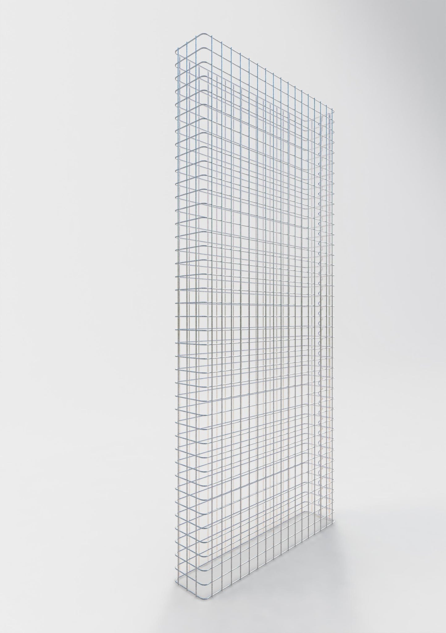 Gabionstängsel längd 87 cm, höjd 200 cm, djup 17 cm, maskstorlek 5 x 5 cm