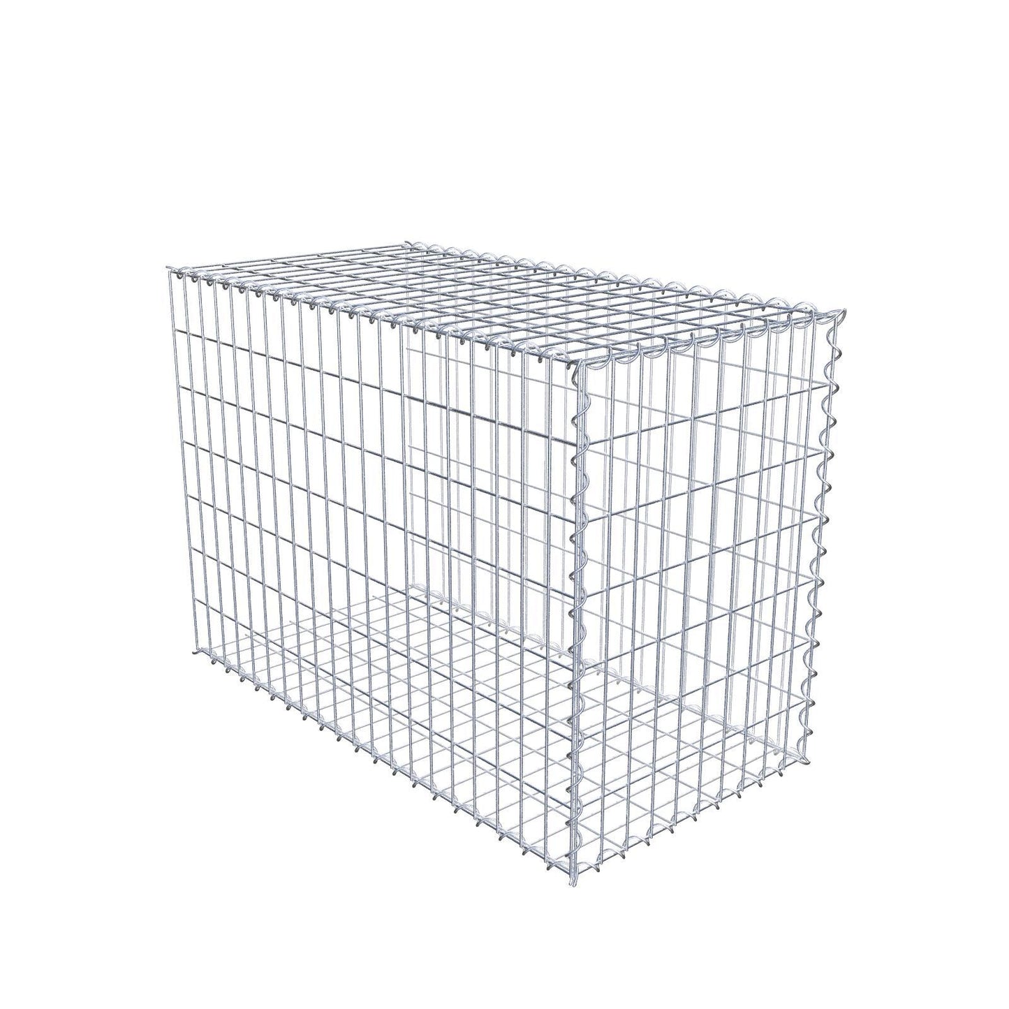 Opvokset gabion type 2 100 cm x 70 cm x 50 cm (L x H x D), maskestørrelse 5 cm x 10 cm, spiral
