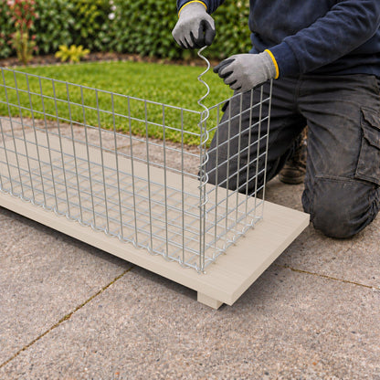 Gabion 80 cm x 40 cm x 30 cm (L x H x D), maskstorlek 5 cm x 5 cm, spiral
