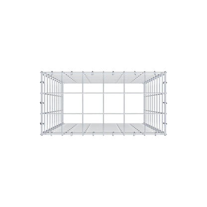 Typ 3 påbyggnadsgabion 100 cm x 60 cm x 30 cm (L x H x D), maskstorlek 10 cm x 10 cm, C-ring
