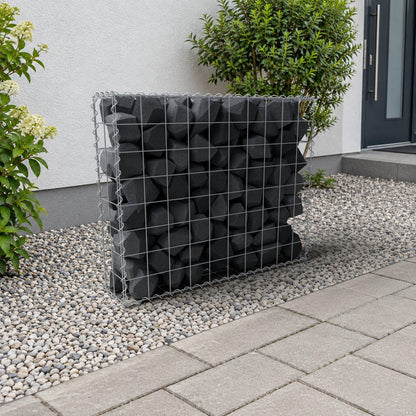 Gabion 100 cm x 80 cm x 20 cm (L x H x D), mesh size 10 cm x 10 cm, spiral