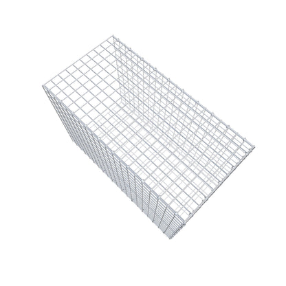Typ 2 påbyggnadsgabion 100 cm x 70 cm x 50 cm (L x H x D), maskstorlek 5 cm x 5 cm, C-ring