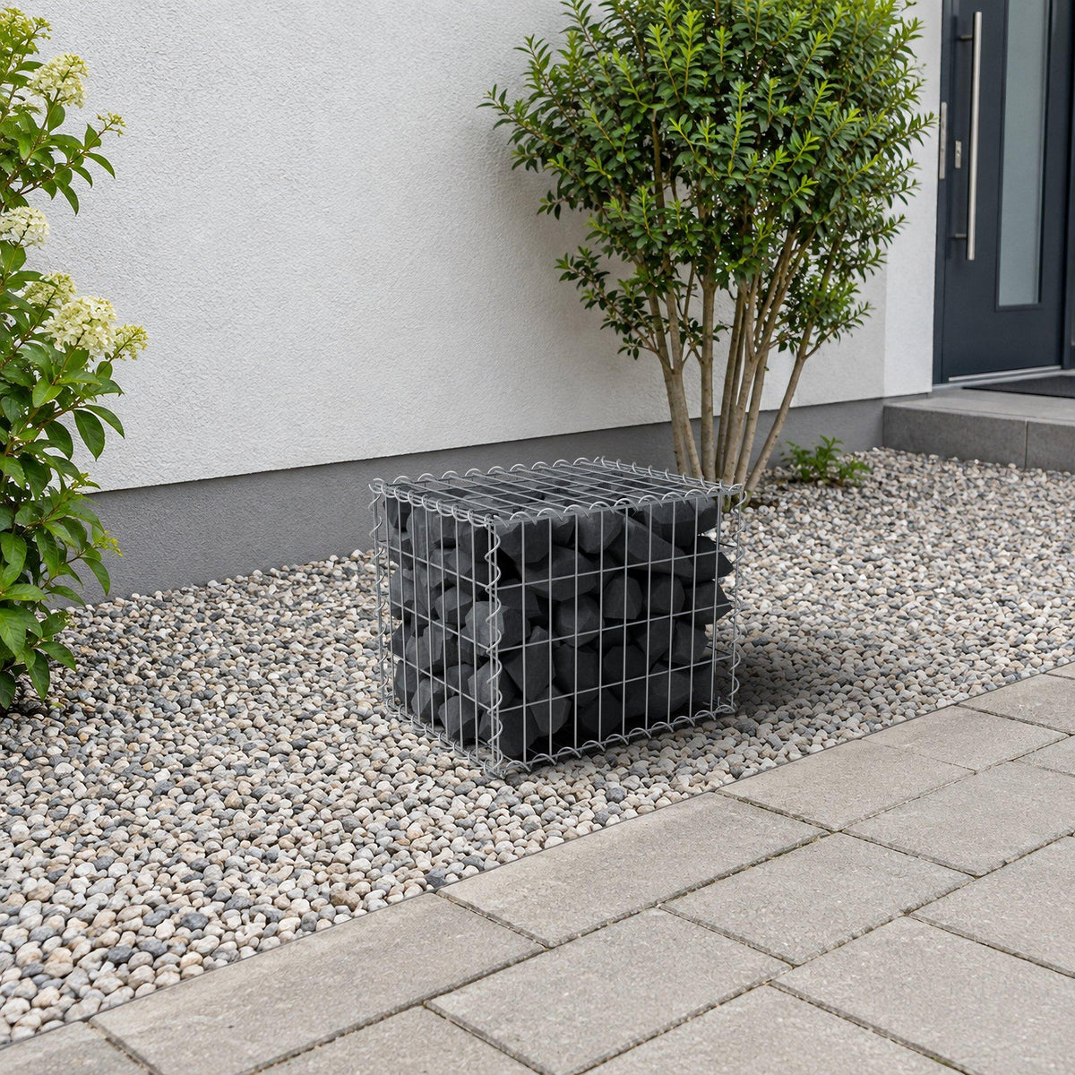 Gabion 50 cm x 40 cm x 40 cm (L x H x D), maskstorlek 5 cm x 10 cm, spiral