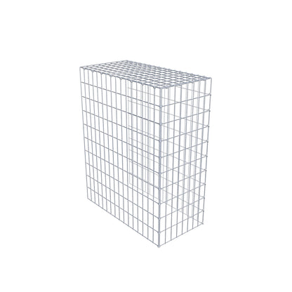 Typ 4 påbyggnadsgabion 100 cm x 80 cm x 40 cm (L x H x D), maskstorlek 5 cm x 10 cm, C-ring