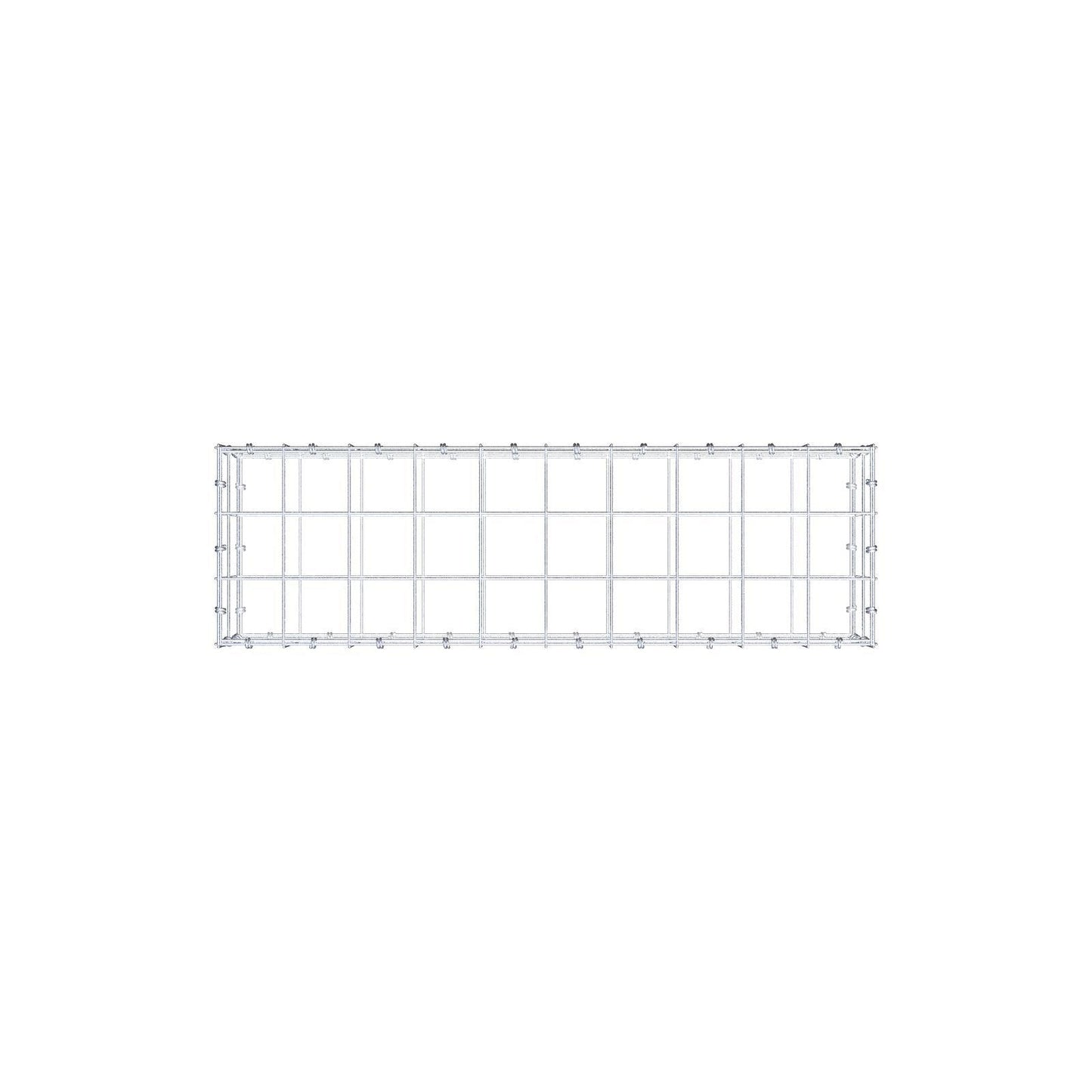Gabion 100 cm x 20 cm x 30 cm (L x H x D), maskstorlek 10 x 10 cm, spiralring