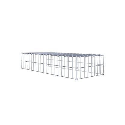 Gavión complementario de tipo 4 100 cm x 20 cm x 40 cm (largo x alto x fondo), malla 5 cm x 10 cm, anillo en C