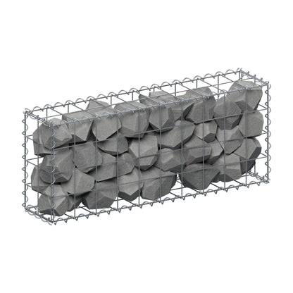 Gavión 100 cm x 40 cm x 20 cm (largo x alto x fondo), malla 10 cm x 10 cm, en espiral