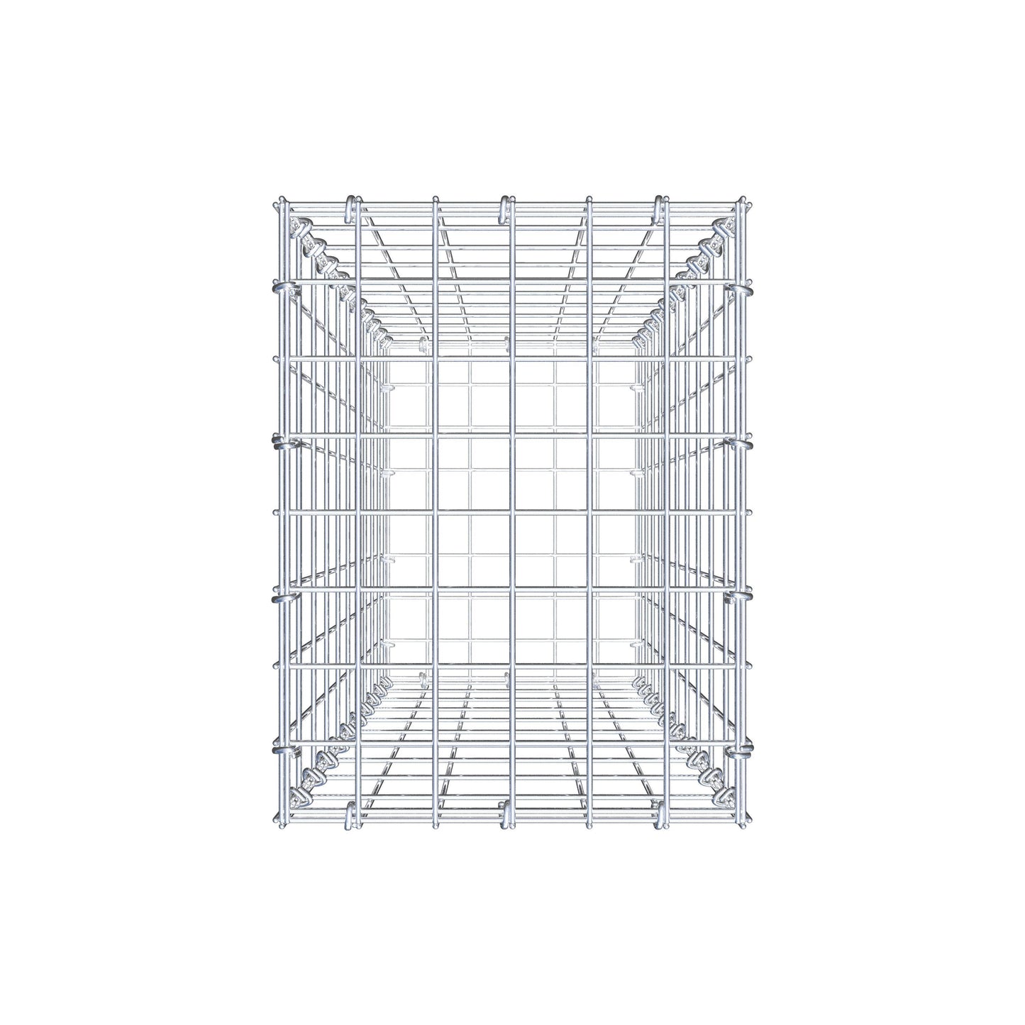 Gabbione 100 cm x 30 cm x 40 cm (L x H x P), maglia 5 cm x 10 cm, anello a C