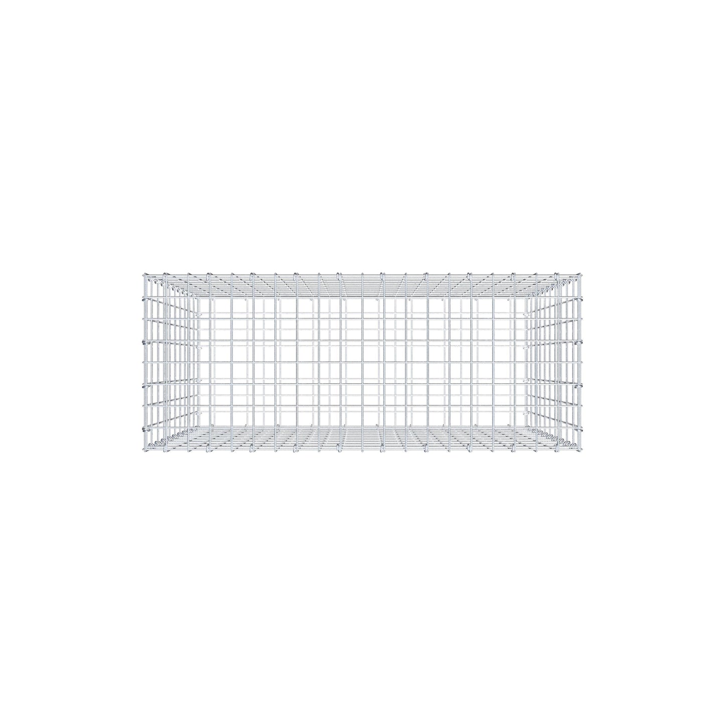 Gabbione 100 cm x 100 cm x 40 cm (L x H x P), maglia 5 cm x 10 cm, anello a C