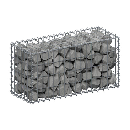 Gabione 80 cm x 40 cm x 30 cm (L x H x T), Maschenweite 5 cm x 10 cm, Spirale