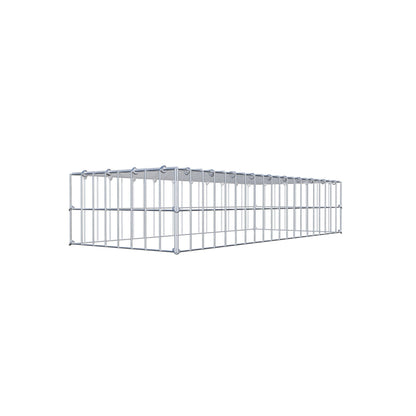 Monteret gabion type 3 100 cm x 20 cm x 40 cm (L x H x D), maskestørrelse 5 cm x 10 cm, C-ring