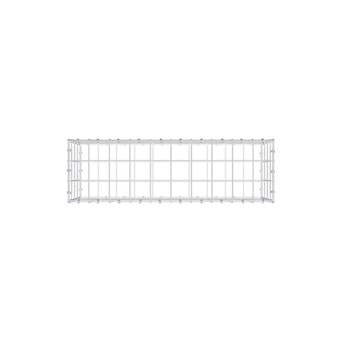 Gabião 100 cm x 40 cm x 30 cm (C x A x P), malhagem 10 x 10 cm, anel espiral