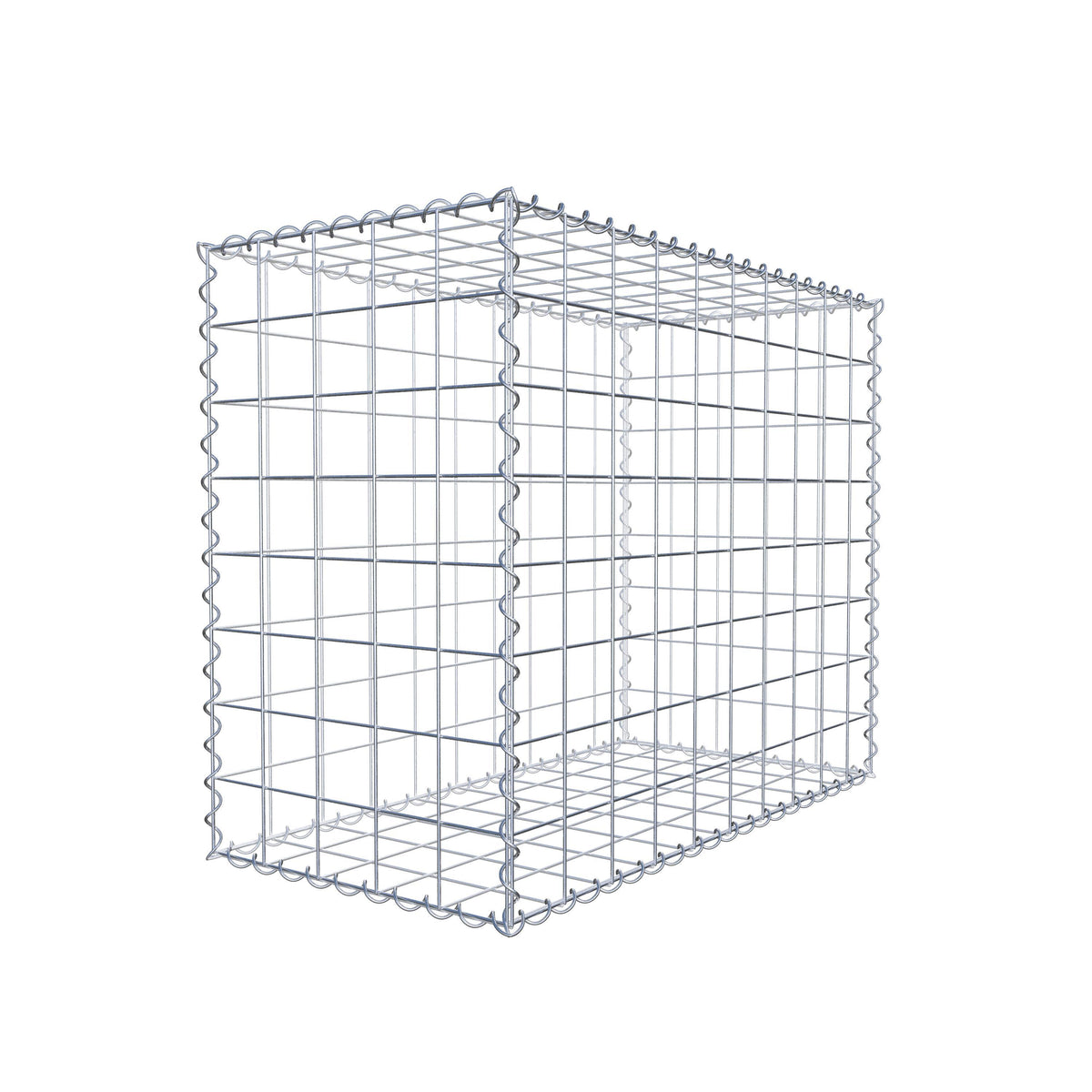 Gabion 100 cm x 80 cm x 50 cm (L x H x D), maskestørrelse 10 cm x 10 cm, spiral