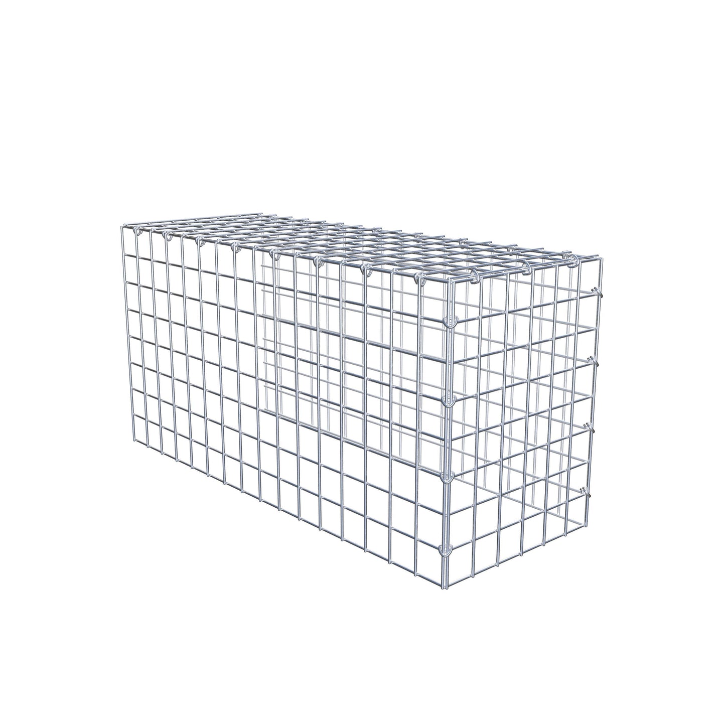 Anbaugabione Typ 4 80 cm x 40 cm x 30 cm (L x H x T), Maschenweite 5 cm x 5 cm, C-Ring