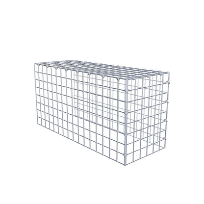 Anbaugabione Typ 4 80 cm x 40 cm x 30 cm (L x H x T), Maschenweite 5 cm x 5 cm, C-Ring