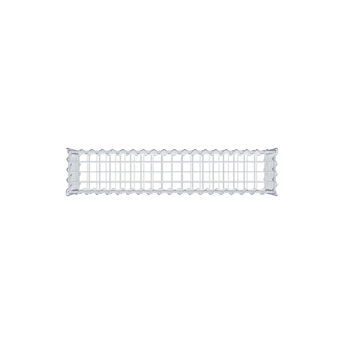 Gabion 100 cm x 30 cm x 20 cm (L x H x D), maskstorlek 5 cm x 5 cm, spiral