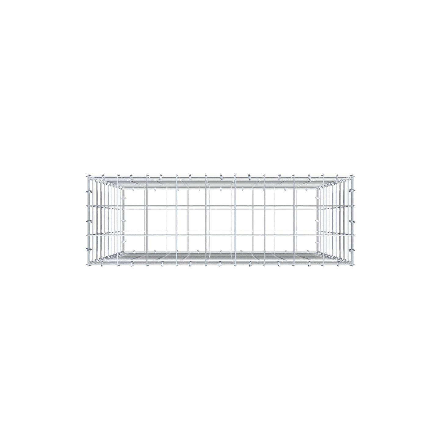 Gabione 100 cm x 90 cm x 30 cm (L x H x T), Maschenweite 10 cm x 10 cm, C-Ring