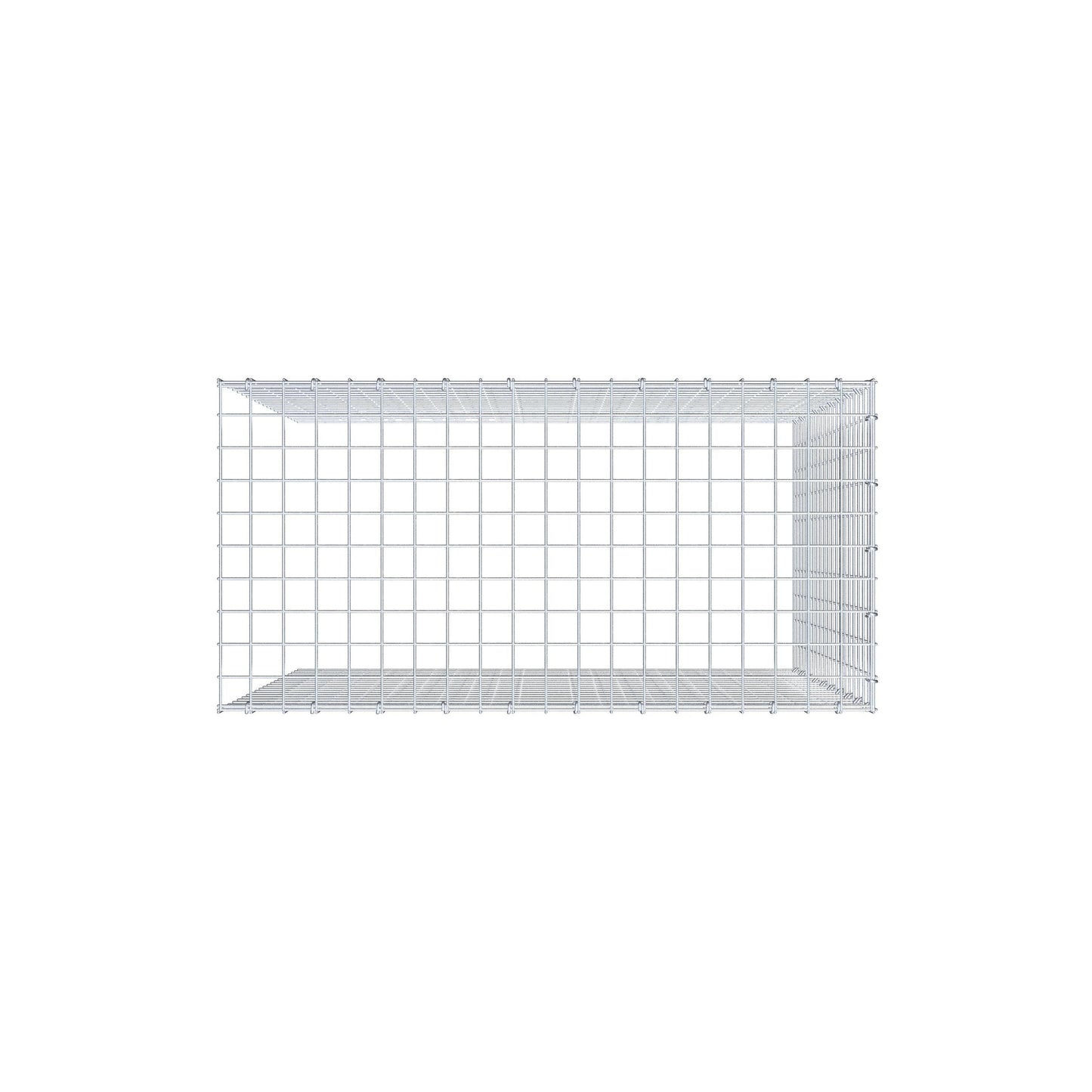 Extra gabion typ 4 100 cm x 100 cm x 50 cm (L x H x D), maskstorlek 5 cm x 5 cm, C-ring