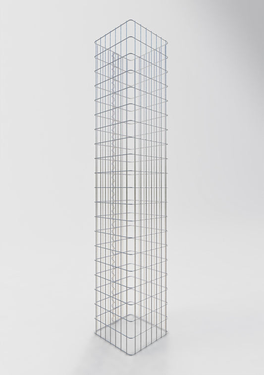 Schanskorf kolom hoekig 37 cm x 37 cm, 200 cm hoog, MW 5 cm x 10 cm