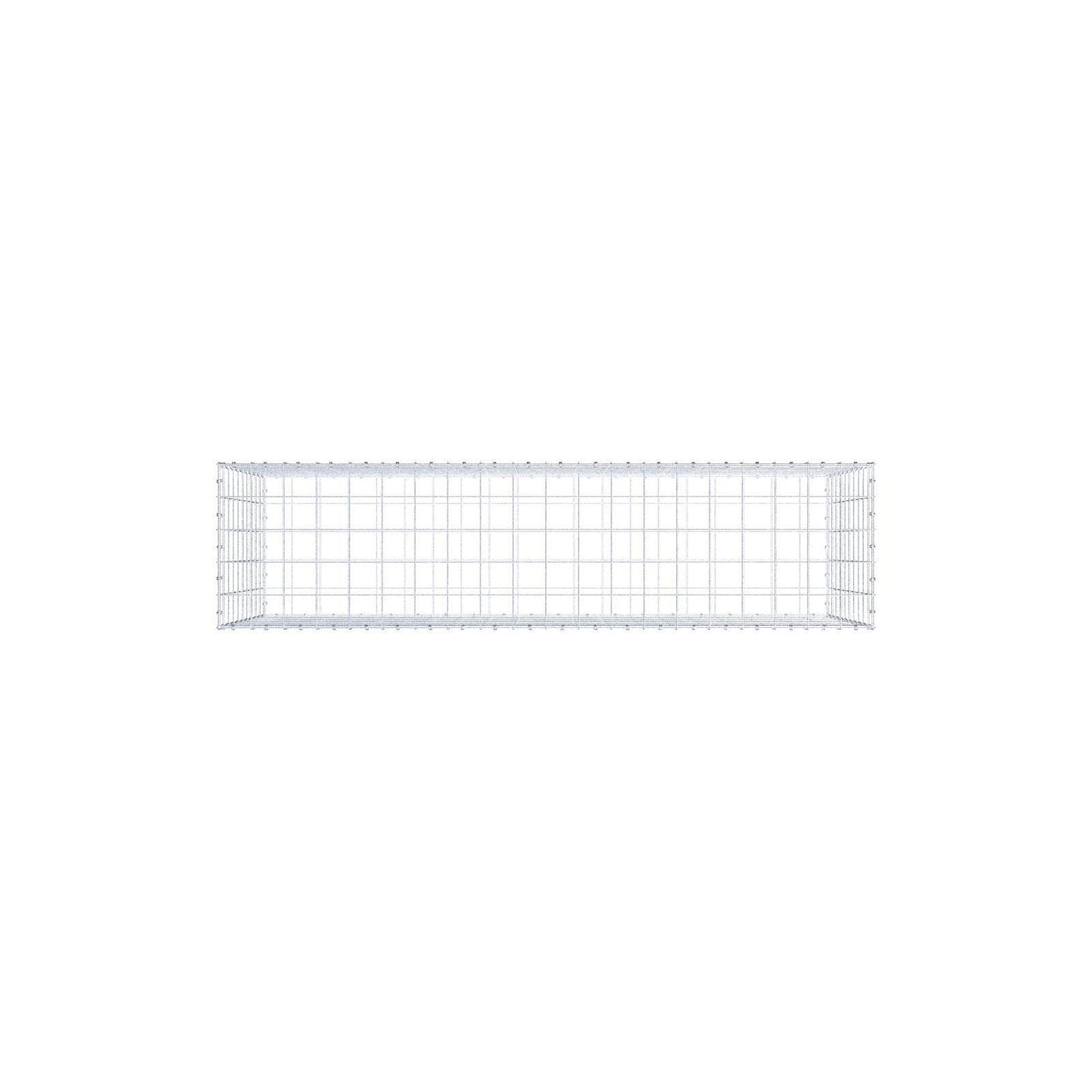 Gabion 200 cm x 100 cm x 50 cm (L x H x D), mesh size 10 x 10 cm, spiral ring