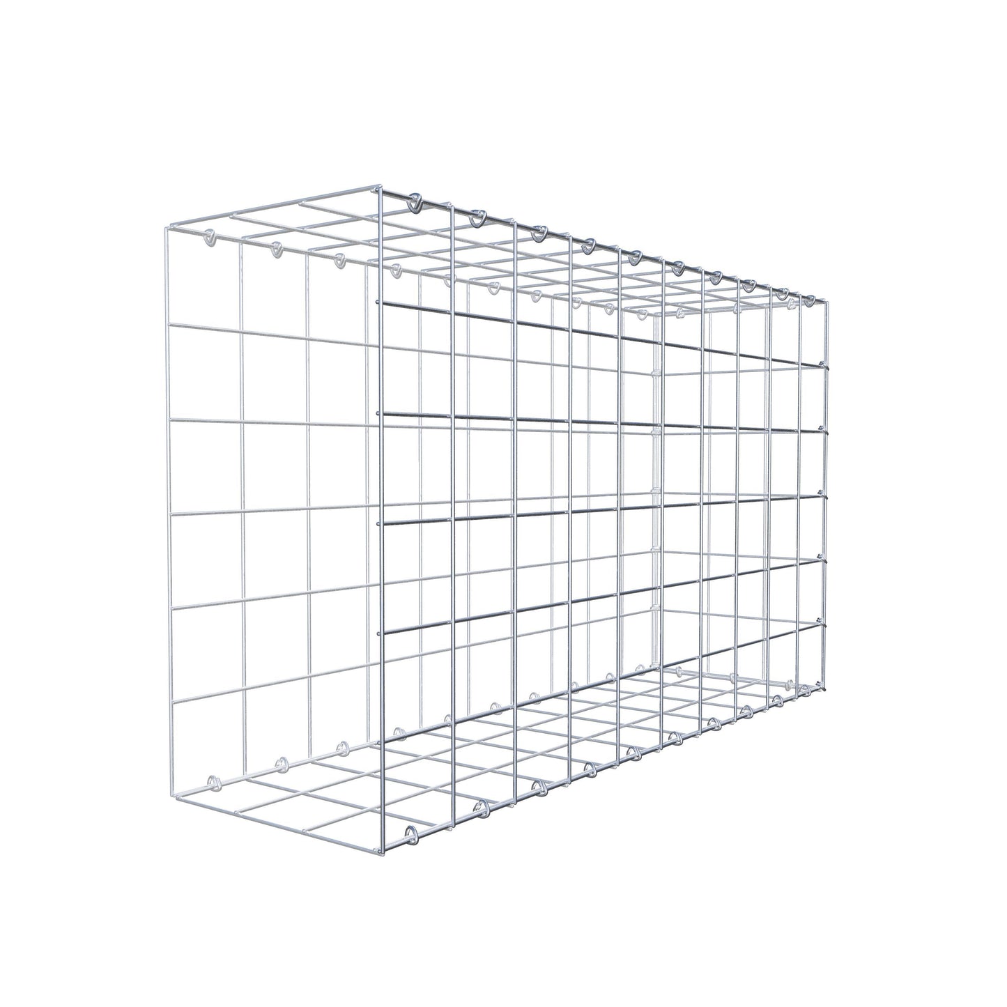 Gavión complementario de tipo 2 100 cm x 60 cm x 30 cm (largo x alto x fondo), malla 10 cm x 10 cm, anillo en C