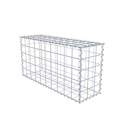 Set of 2 gabions 100 cm x 50 cm x 30 cm (L x H x D), mesh size 10 x 10 cm, spiral