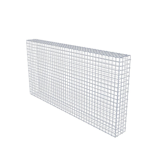 Gabion 200 cm x 100 cm x 20 cm (L x H x D), maskestørrelse 5 x 5 cm, spiralring